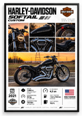 Harley-Davidson Softail Custom Çerçeveli Poster
