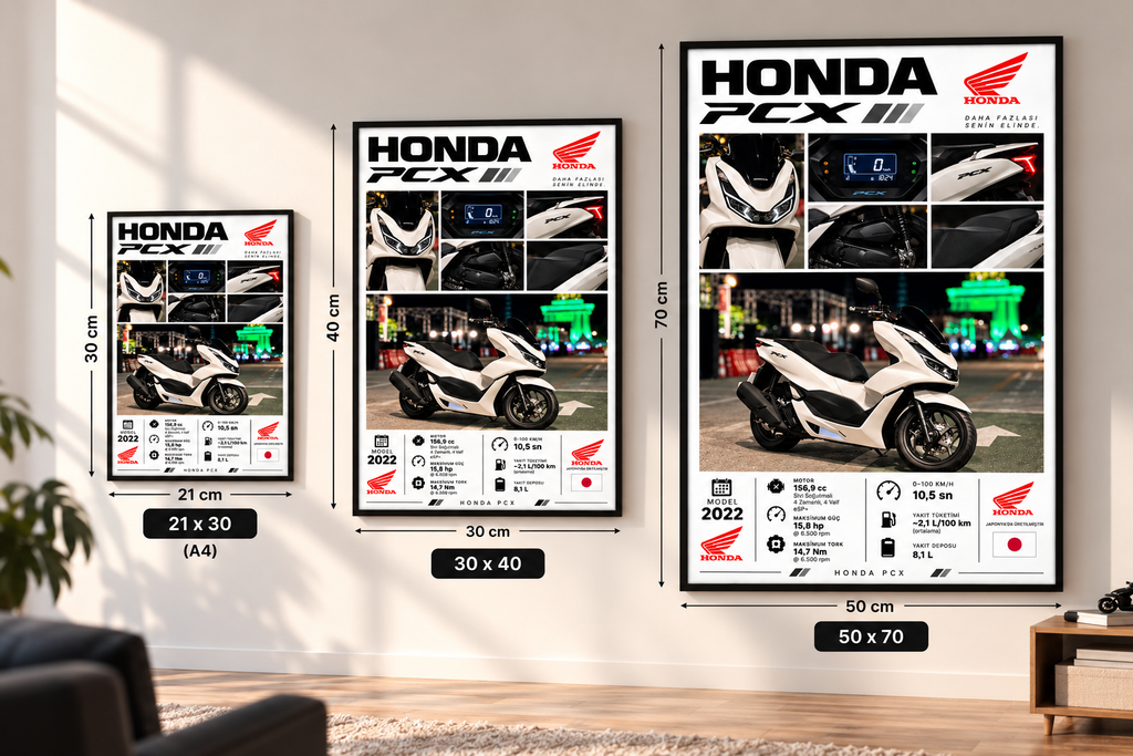 Honda PCX Çerçeveli Poster