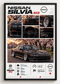 Nissan Silvia S13 Çerçeveli Poster