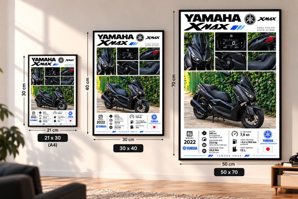 Yamaha XMAX Çerçeveli Poster