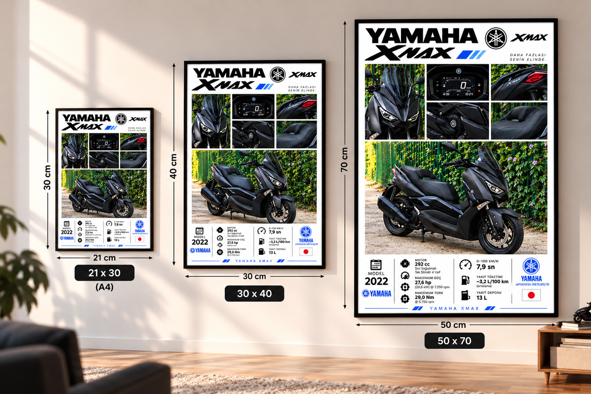 Yamaha XMAX Çerçeveli Poster